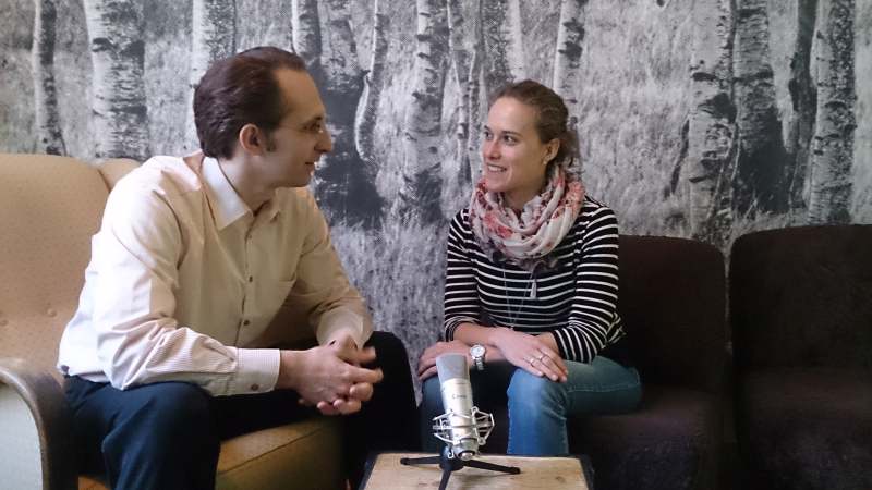Andy und Janine beim Podcast-Interview