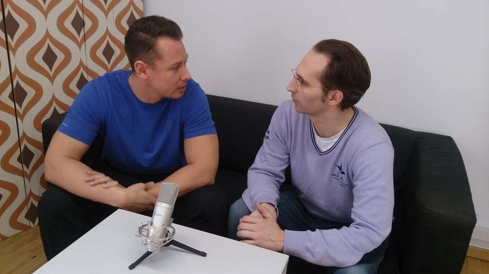 Andy und Falk beim Podcast-Interview