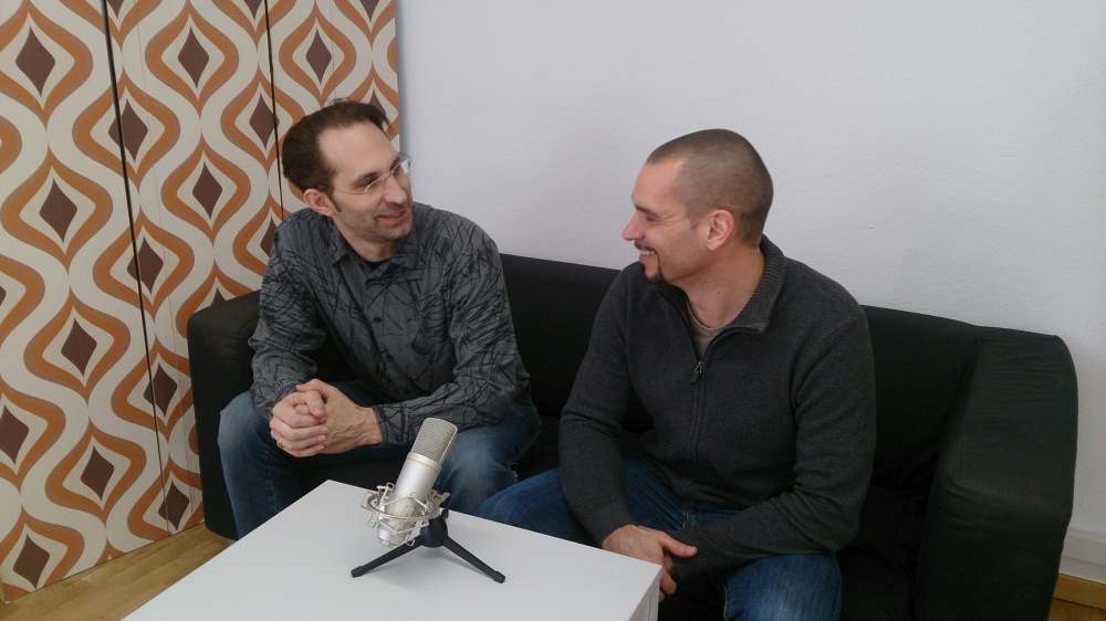 Andy und Dr. Rupp beim Podcast-Interview